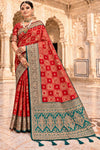 Red saree model