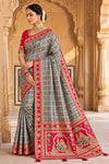 Grey saree model