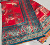 Red saree detail