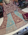 Girls wine lehenga