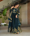 Teal anarkali