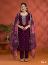 Straight kameez with floral duppata