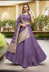Lavender silk Lehenga Choli