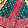 Teal Green saree