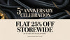 Promotional banner for Kaur Ethnic Collection's 5th Anniversary Celebration with text about storewide discounts.