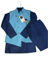 Blue kurta vest set