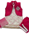 White salwar kameez with jacket