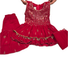 Red peplum sharara