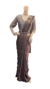Brown Readymade Saree