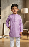 Boys lavender floral kurta