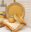 Gold Mirror Work Karwa Chauth Thali Set