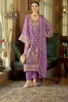 Purple Aroma embroidered suit