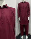 Lakhnavi Kurta Maroon