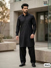Lakhnavi Kurta Black