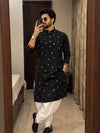 Black mirror work kurta model