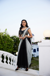 Black plazo Saree
