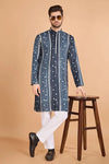 Embroidered mirror kurta