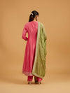 Pink Silk slit Anarkali