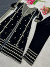 Black velvet pakistani kameez