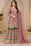 Zircon work multi sharara suit