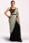 Black plazo Saree