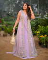 Lavender Lehenga saree