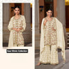 Embroidered slit kurti sharara