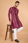 Embroidered mirror kurta