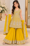 Peplum sharara suit
