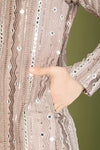Embroidered mirror kurta