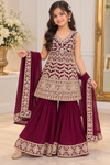 Peplum sharara suit
