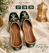 Green handwork jutti