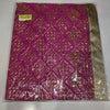 Magenta Geometric Sequin Rumala Sahib with Gold Border
