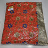 Orange Floral Vine Embroidered Rumala Sahib with Gold Border
