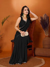 Black Shimmer Border Saree