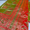 Green saree detail