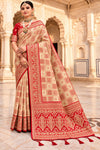 Beige saree model