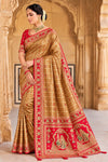 Gold saree model