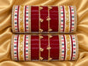Maroon Bridal Chooda with Elephant Motifs and Hanging Charms