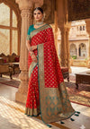 Red saree model