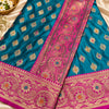 Teal Blue saree