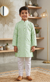 Boys mint floral kurta