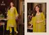 Lime Yellow Dastur embroidered straight kameez