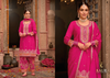 Kaur Ethnic Collection hot pink embroidered Punjabi suit