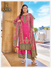 Pink paisley straight pant kameez