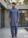 Lakhnavi Kurta Grey