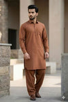 Lakhnavi Kurta Brown