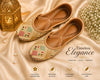 Gold Multicolour Embroidered Punjabi Jutti