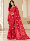 Red butterfly saree — Red model photo