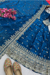 Teal blue Anarkali